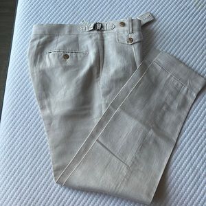 Gorgeous light linen suit supply pants slim fit!